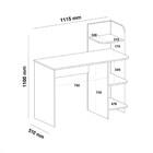 Mesa Escrivaninha Link 3 Prateleiras Carvalho/grafite - Artely