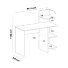 Mesa Escrivaninha Link 3 Prateleiras Carvalho/grafite - Artely