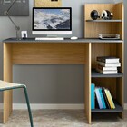 Mesa Escrivaninha Link 3 Prateleiras Carvalho/grafite - Artely