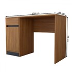 Mesa Escrivaninha Loft 1 Porta 1 Gaveta Amêndola Touch/grafit