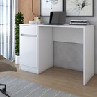 Mesa Escrivaninha Loft 1 Porta 1 Gaveta Branco - Panorama Móv