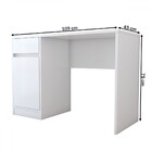 Mesa Escrivaninha Loft 1 Porta 1 Gaveta Branco - Panorama Móv