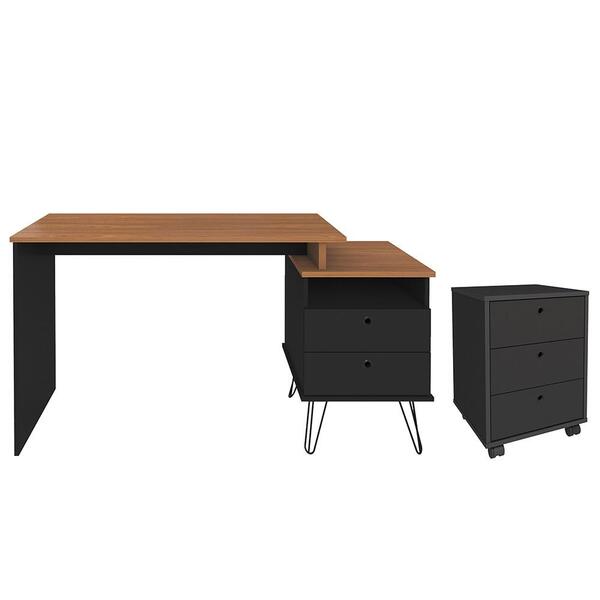 Mesa Escrivaninha Lux Industrial E Gaveteiro Com Rodízios Nil