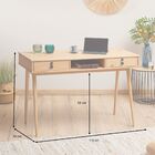 Mesa Escrivaninha Madeira 2 Gavetas 1 Nicho Retro Kim - Madei