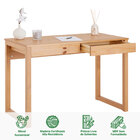 Mesa Escrivaninha Madeira 2 Gavetas Noah - Madeirado