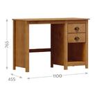 Mesa Escrivaninha Madeira Maciça 110 Cm 9138 Milani Store