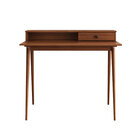 Mesa Escrivaninha Madeira Retro 1 Gaveta Nicho Integrado Mali