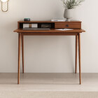 Mesa Escrivaninha Madeira Retro 1 Gaveta Nicho Integrado Mali