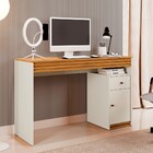 Mesa Escrivaninha Madrid 1 Porta 1 Gaveta Off White/naturalle