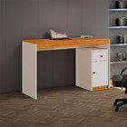 Mesa Escrivaninha Madrid 1 Porta 1 Gaveta Off White/naturalle