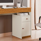 Mesa Escrivaninha Madrid 1 Porta 1 Gaveta Off White/naturalle