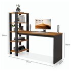 Mesa Escrivaninha Milão Com Prateleiras Para Escritório E Qua