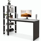 Mesa Escrivaninha Milão Com Prateleiras Para Escritório E Qua