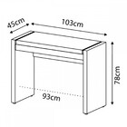 Mesa Escrivaninha Mille 1 Gaveta Olmo/branco - Artany