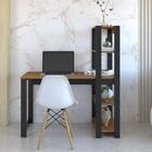 Mesa Escrivaninha Moderna Multifuncional Com Estante 4 Pratel