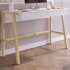 Mesa Escrivaninha Noble 2 Gavetas Branco/madeira Pinus Natura