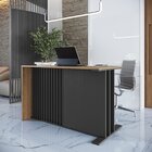 Mesa Escrivaninha Office 120cm Ripada Mel/grafite