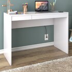 Mesa Escrivaninha Office 2 Gavetas Branco - Pnr Móveis