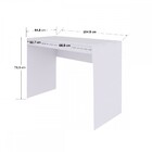 Mesa Escrivaninha Office 2 Gavetas Branco - Pnr Móveis