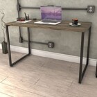 Mesa Escrivaninha Office Kuadra Carvalho Dark 8395 - Compace