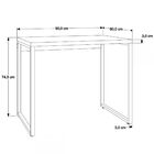 Mesa Escrivaninha Office Kuadra Nogal 8395 - Compace