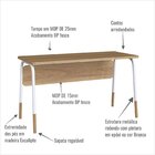 Mesa Escrivaninha Organica 136cm Home Office Flexus Hanover/b