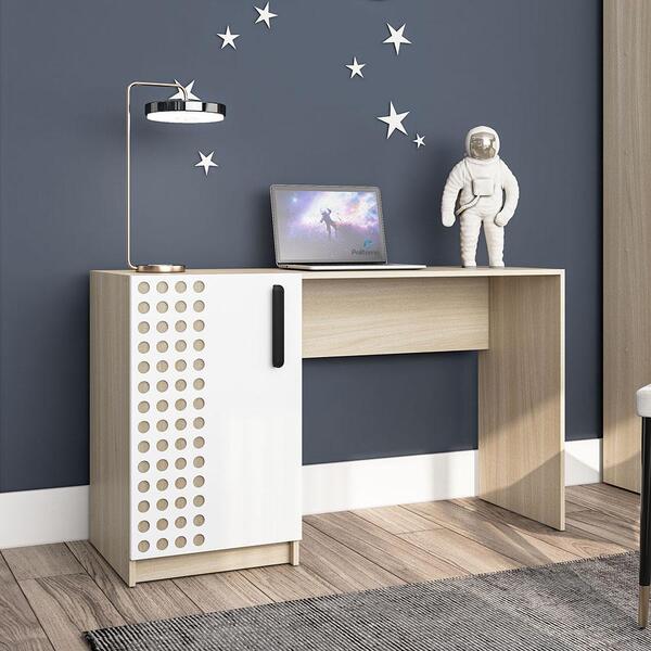 Mesa Escrivaninha P/computador 1 Porta Domi Mdp Politorno Leg