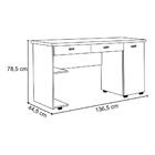 Mesa Escrivaninha Para Computador 136cm 1 Porta 3 Gavetas Ari