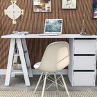 Mesa Escrivaninha Para Escritório Cavalete Self 3 Gavetas 135