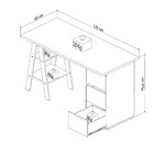 Mesa Escrivaninha Para Escritório Cavalete Self 3 Gavetas 135