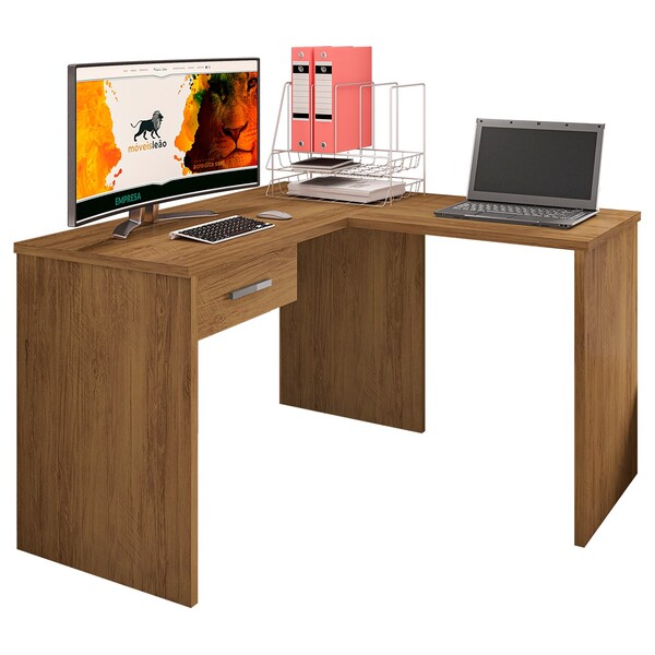 Mesa Escrivaninha Parati L01 Com Extensor E 1 Gaveta - Amaren