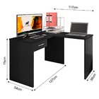 Mesa Escrivaninha Parati L01 Com Extensor E 1 Gaveta - Amaren