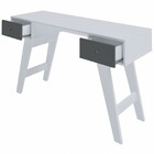 Mesa Escrivaninha Paris 2 Gavetas Branco/grafite - Artely