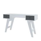 Mesa Escrivaninha Paris 2 Gavetas Branco/grafite - Artely