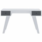 Mesa Escrivaninha Paris 2 Gavetas Branco/grafite - Artely