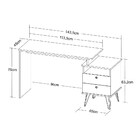 Mesa Escrivaninha Plus 2 Gavetas Freijó/preto 006088 - Artany