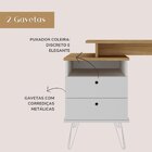Mesa Escrivaninha Plus 2 Gavetas Olmo/branco - Artany