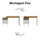 Mesa Escrivaninha Plus 2 Gavetas Olmo/branco - Artany