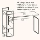 Mesa Escrivaninha Prateleiras 136 Cm Li010 Kpb
