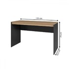 Mesa Escrivaninha Preto/castanho - Pnr Móveis