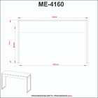 Mesa Escrivaninha Preto Me4160 - Tecno Mobili