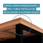 Mesa Escrivaninha Retangular Office 170cm Pé Quadro Web Office