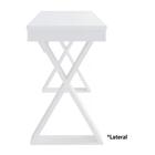 Mesa Escrivaninha Retro 01 Gaveta Veneza Ii Branco Artany