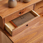 Mesa Escrivaninha Retro Madeira 4 Gavetas 1 Nicho Milano Cast