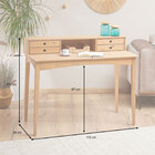 Mesa Escrivaninha Retro Madeira 4 Gavetas 1 Nicho Milano - Ma