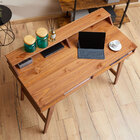 Mesa Escrivaninha Retro Madeira 4 Nichos 1 Prateleira Luna -