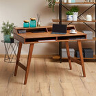 Mesa Escrivaninha Retro Madeira 4 Nichos 1 Prateleira Luna -