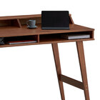 Mesa Escrivaninha Retro Madeira 4 Nichos 1 Prateleira Luna -