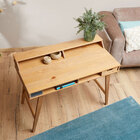 Mesa Escrivaninha Retro Madeira 4 Nichos 1 Prateleira Luna -