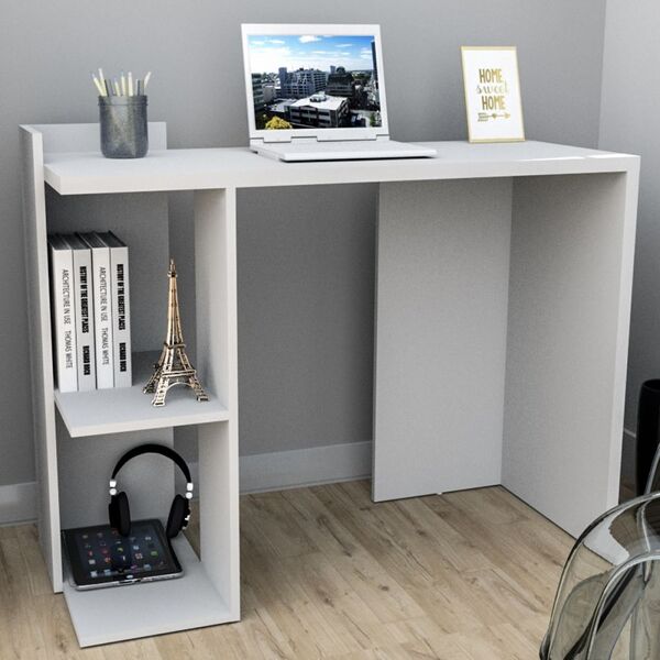 Mesa Escrivaninha Sense 1 Prateleira Branco - Appunto